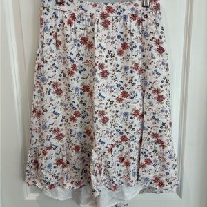 Abercrombie Kids Floral High Low Skirt - Boho style Neutral Colors